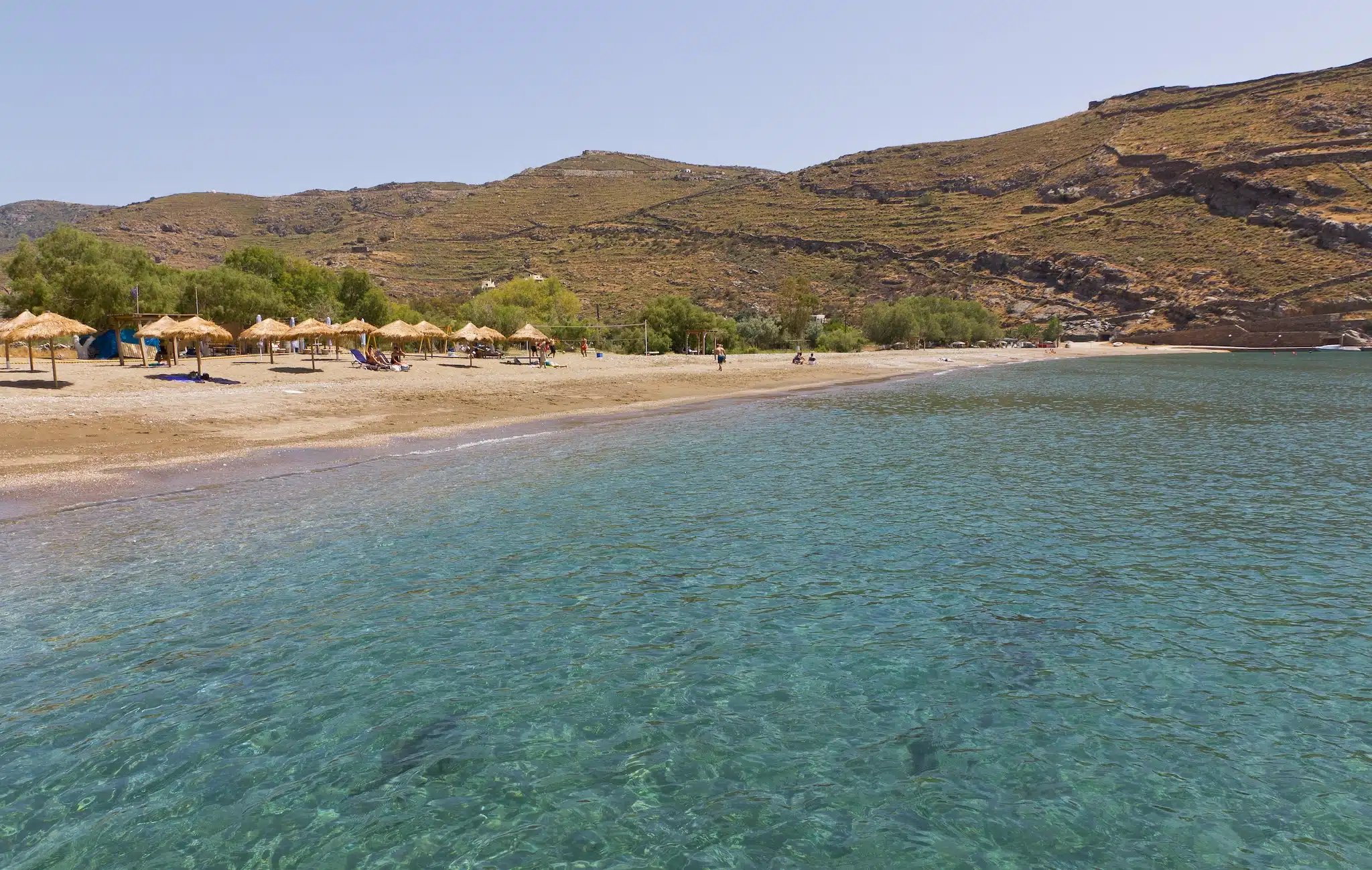 Kea (ou Tzia) dans les Cyclades: la plage de Pisses