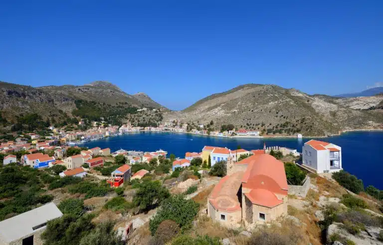Kastelorizo - vue panoramique sur le village de Megisti