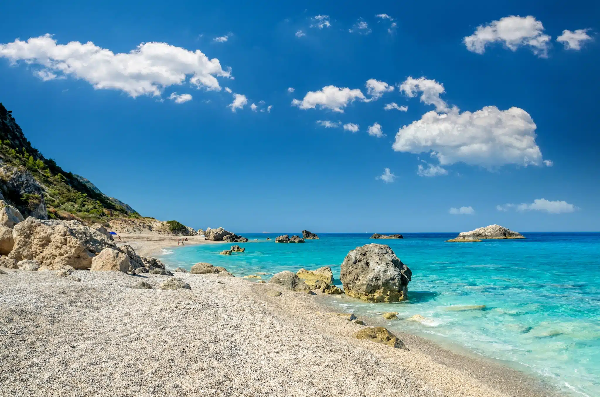 Leucade ou Lefkada : la plage de Kathisma