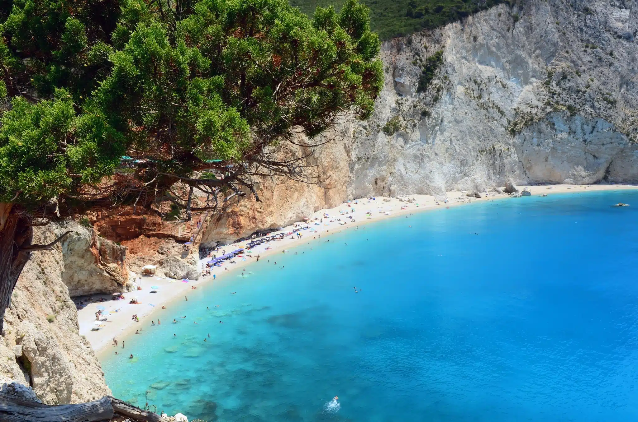 Leucade : la plage de Porto Katsiki, plage la plus connue de l'île