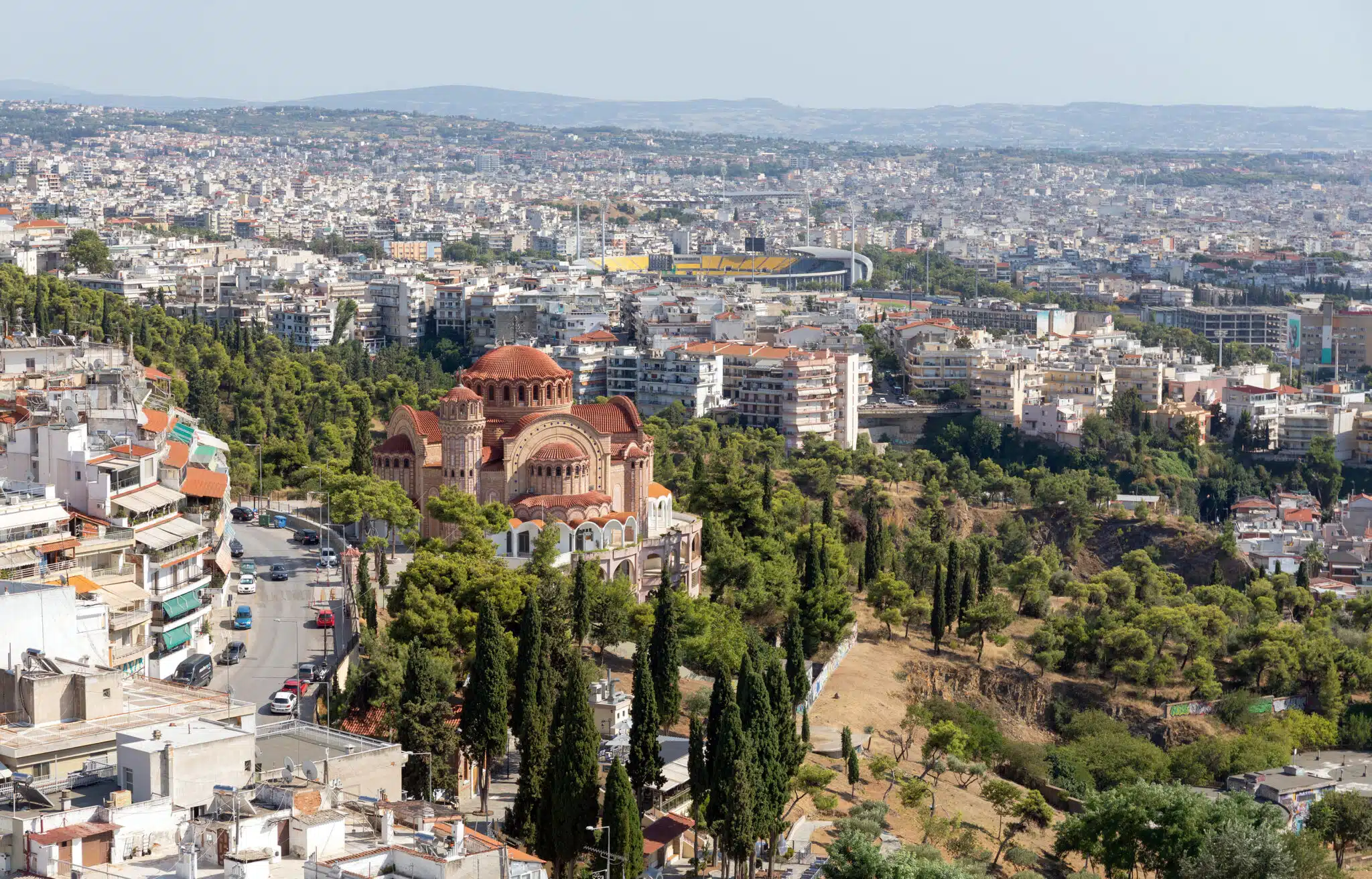 Vue de l'église Saint-Paul de Thessalonique