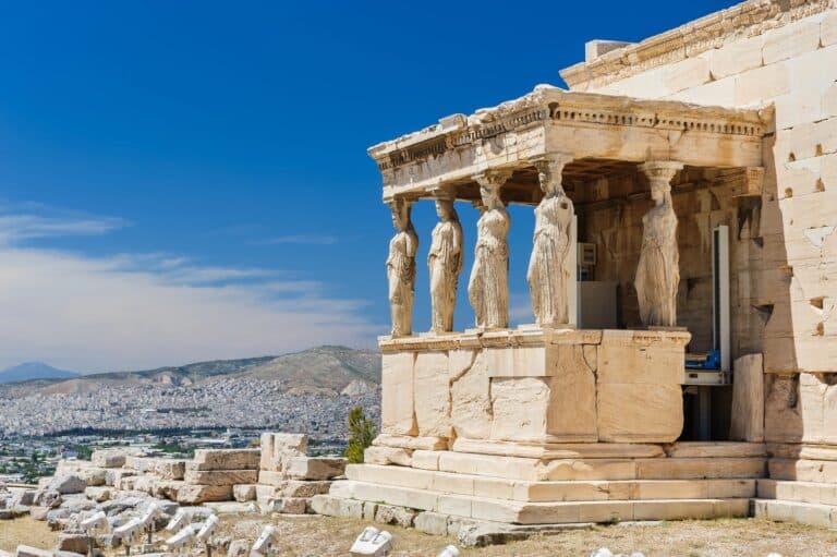 Caryatides au portique de l'Erechthéion, Acropole