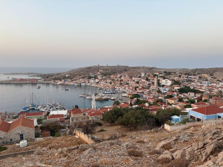 Vue sur la chora de Chalki