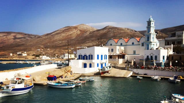 Kasos, Dodécanèse, Grèce - vue sur le port de fry